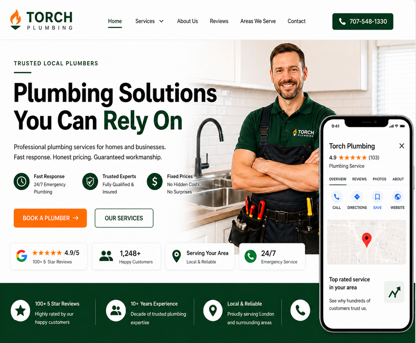 Torch dashboard showing local rankings, reviews and Google Business Profile growth